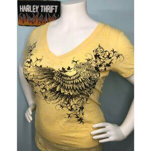 Harley-Davidson T-shirt XL Women, Rhinestone, Elastic DOVER, OHIO